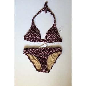 NWT J.Crew | Banded halter two piece swim suit